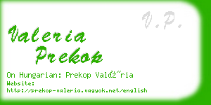 valeria prekop business card